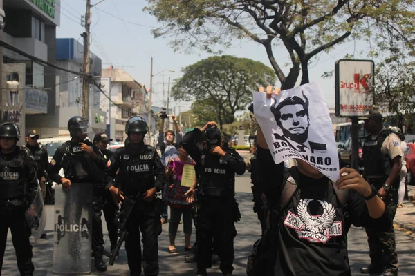 Guayaquil Guayas 2019 Mensen Die Protesteren Ecuador — Stockfoto