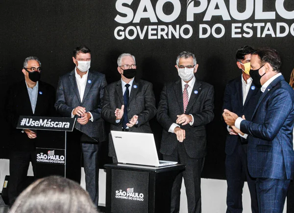 November Sao Paulo Brasil Gubernur Sao Paulo Joao Doria Meresmikan — Stok Foto