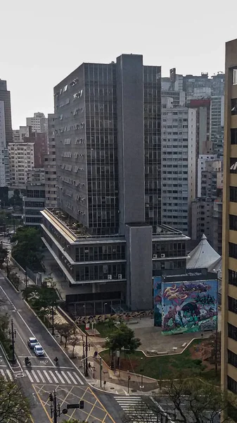 圣保罗 2020 Movement View Air Camera Municipal Sao Paulo 圣保罗市议会的运动和景观以及圣保罗市中心Maria — 图库照片