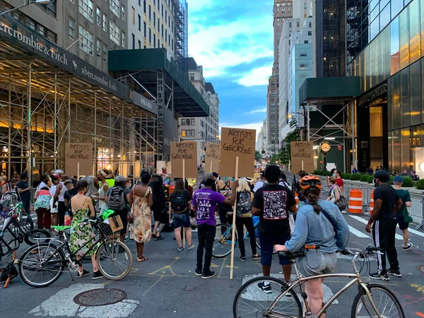 Black Lives Matter Protesto Trump Tower Julho 2020 Nova York — Fotografia de Stock