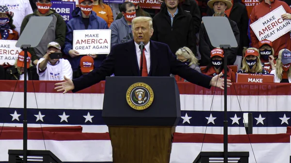Nuevo Presidente Estados Unidos Donald Trump Habla Mitin Pittsburgh Septiembre —  Fotos de Stock