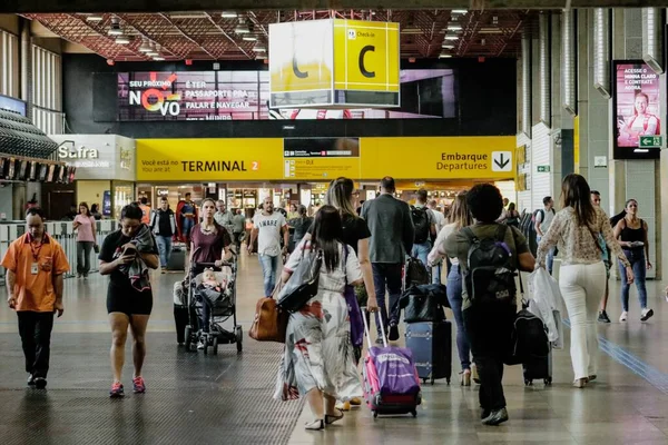 Januari 2021 Bandara Internasional Sao Paulo Brasil — Stok Foto