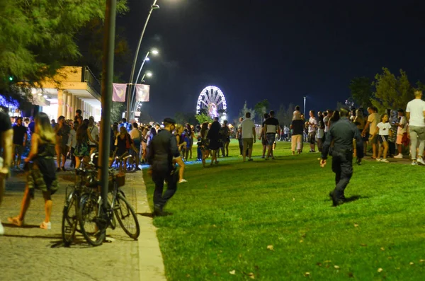 Manifestation Réclamant Une Augmentation Salaire Août 2020 Rimini Italie Nuit — Photo