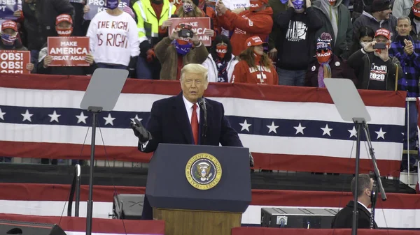 Nuevo Presidente Estados Unidos Donald Trump Habla Mitin Pittsburgh Septiembre —  Fotos de Stock