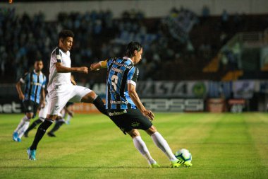 Porto Alegre - Ekim 02, 2019: Gremio 'ya karşı oynanan maçta, Amerika' nın Copa Libertadores takımının yarı finallerinde 1. maçta geçerlidir.