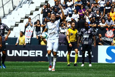 SAO PAULO - OCT 19, 2019: CORINTHIANS during the match between valid for the 27th round of the Brazilian Championship, at the Corinthians Arena in Itaquera