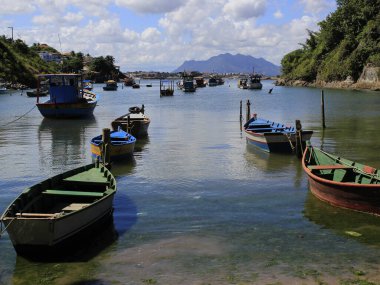 FLORIANOPOLIS, SC, 17.01.2020 - MOVIMENTACAO JURthe-INTERNACIONAL - Praia de Jurere Internacional Hareketi Florianopolis 'in kuzeyinde yer almaktadır. 