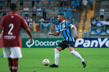 PORTO ALEGRE- 22 Ocak 2020 GREMIO CAXIAS 'A karşı. Porto Alegre 'deki Arena do Gremio' da 2020 Gaucho Şampiyonası 'nın ilk turu için geçerli.