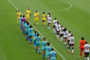 (Korintliler Brezilya 1. Lig Kadın Futbol Ligi 'ni kazandılar. 6 Aralık 2020, Sao Paulo, Brezilya: Corinthians, Avai-Kindermann 'ı yenerek 2020 Brezilya 1. Lig bayanlar futbol ligi şampiyonu oldu.