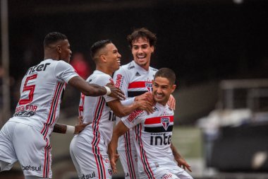 SAO PAULO, SP, BRAZIL: Brezilya 'daki iki Campeonato Brasileiro Srie A takımı arasında futbol maçı