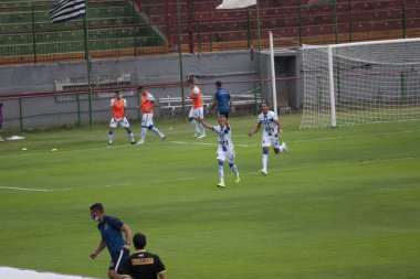 9 Aralık 2020, Sao Paulo, Brezilya: Agua Santa 'lı Alemao, 2020 Paulista Kupası çeyrek final maçında Portekiz' e karşı attığı golü Sao Paul 'daki Dr. Oswaldo Teixeira Duarte Stadyumu' nda kutluyor. 