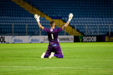 SAO PAULO, SP, BRAZIL: Brezilya 'daki iki Campeonato Brasileiro Srie A takımı arasında futbol maçı