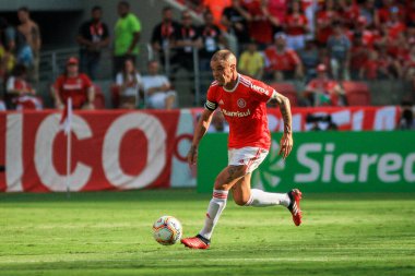 PORTO ALEGRE - FEB15, 2020: INTER VS GREMIO - during a match against Gremio, validated by the semifinal of the Gaucho 2020 Championship, at the Beira-Rio stadium, in Porto Alegre