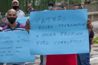 19 Temmuz 2020, Sao Paulo, Brezilya: Brezilya Cumhurbaşkanı Jair Bolsonaro 'yu protesto eden protestocular Central Sao Paulo' daki Franklin Roosevelt Parkı 'nda