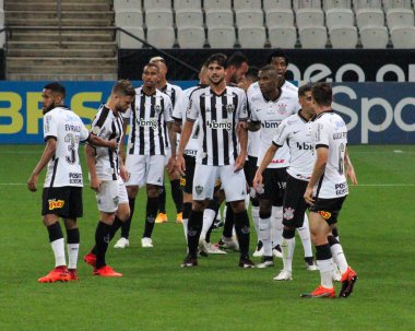 SAO PAULO, SP, BRAZIL: Brezilya 'daki iki Campeonato Brasileiro Srie A takımı arasında futbol maçı