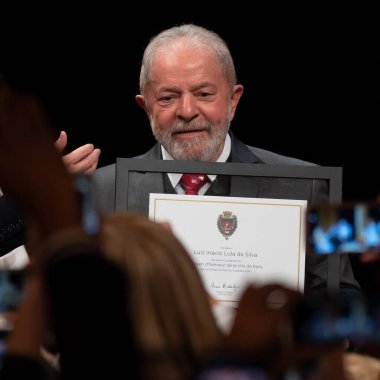 Brezilya eski başkanı Lula 'nın basın toplantısı. 10 Mart 2021, Sao Bernardo do Campos, Sao Paulo, Brezilya: Eski Brezilya Cumhurbaşkanı Luiz Inacio Lula da Silva, Anayasa Mahkemesi 'nin ardından ABC metal işçileri sendikasında basın toplantısı düzenledi. 