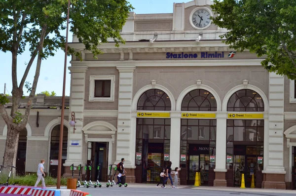 Int Movimiento Estación Ferroviaria Junio 2020 Rímini Italia Después Apertura — Foto de Stock