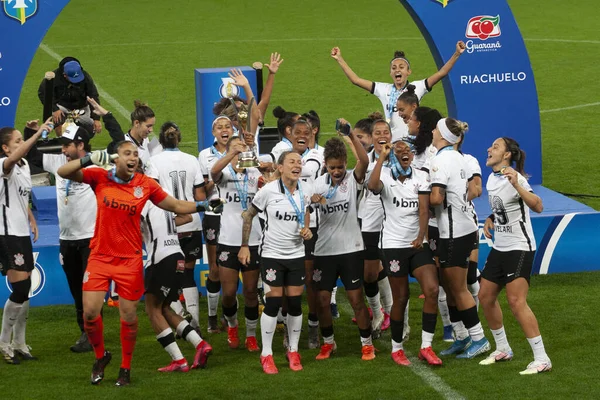 Corinthians Venceu Primeira Divisão Liga Brasileira Futebol Feminino Dezembro 2020 — Fotografia de Stock