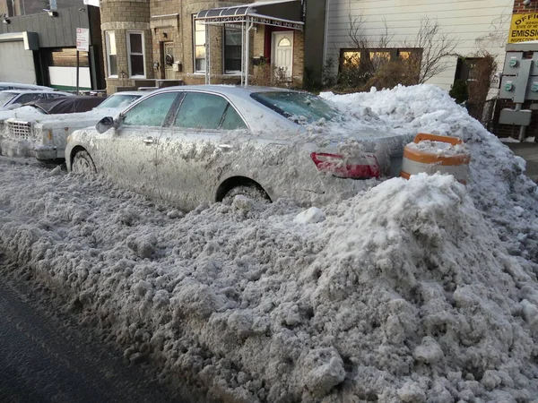 New Blizzard Covid Bit Too Much Even New York Dec — Stock Photo, Image