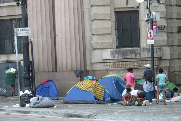 Daklozen Sao Paulo September 2020 Sao Paulo Brazilië Een Grote — Stockfoto