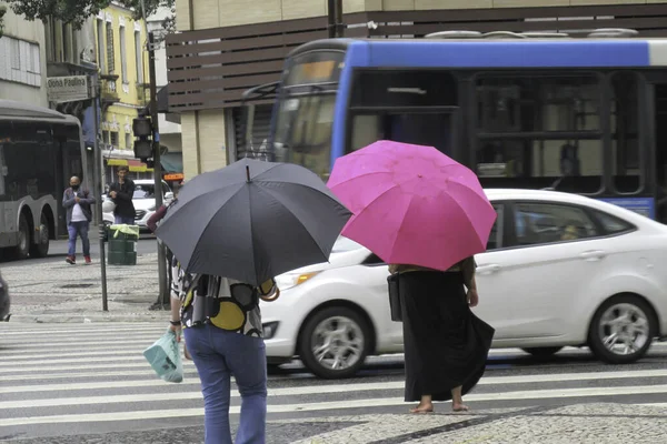 Koude Regenachtige Dag Sao Paulo Oktober 2020 Sao Paulo Brazilië — Stockfoto