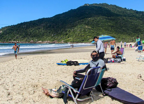 Florianopolis 2020 Movimentacao Jurere Internacional Beweging Praia Jurere Internacional Het — Stockfoto