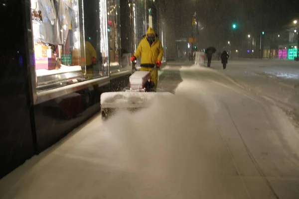 New York Kar Fırtınası Aralık 2020 New York Abd Şiddetli — Stok fotoğraf