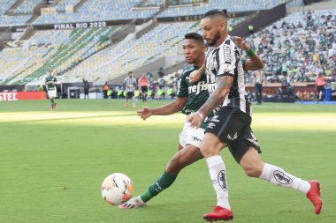 30 Ocak 2021, Rio de Janeiro, Brezilya: Rio de Janeiro 'daki Maracana Stadyumu' nda oynanan Conmebol Libertadores Finali için Palmeiras ve Santos arasında oynanan futbol maçı. 