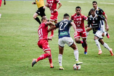 (Brezilya 3. Lig Futbol Ligi Finali Remo, Vila Nova 'ya karşı. 30 Ocak 2021, Belem, Para, Brezilya: Remo ve Vila Nova arasındaki futbol maçı Belem 'deki Mangueirao Stadyumu' nda oynanan Brezilya 3. ligi final maçı için geçerlidir.