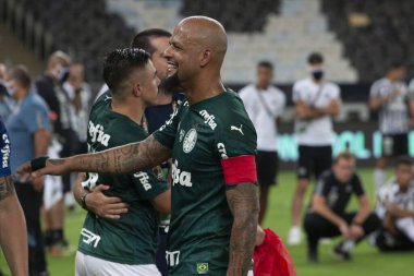 30 Ocak 2021, Rio de Janeiro, Brezilya: Rio de Janeiro 'daki Maracana Stadyumu' nda oynanan Conmebol Libertadores Finali için Palmeiras ve Santos arasında oynanan futbol maçı. 