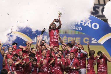 30 Ocak 2021, Rio de Janeiro, Brezilya: Rio de Janeiro 'daki Maracana Stadyumu' nda oynanan Conmebol Libertadores Finali için Palmeiras ve Santos arasında oynanan futbol maçı. 