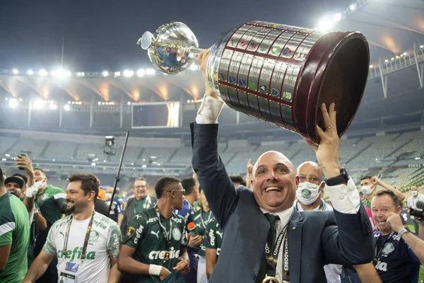 Spo Palmeiras Champion Conmebol Libertadores 2020 2021年1月30日 巴西里约热内卢 帕尔梅拉斯以1比0击败桑托斯 在里约热内卢马拉卡纳体育场赢得2020年总决赛 — 图库照片