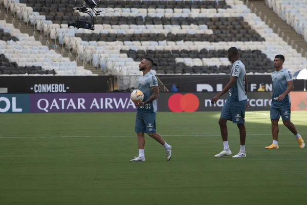 Jogadores Santos Último Treinamento Reconhecimento Campo Para Final Libertadores América — Fotografia de Stock