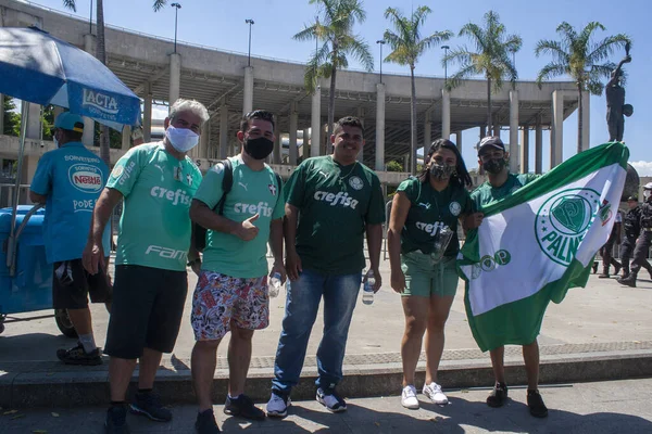 Januari 2021 Rio Janeiro Brasilien Fotbollsmatch Mellan Palmeiras Och Santos — Stockfoto