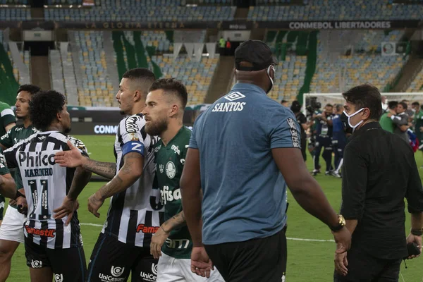 Januar 2021 Rio Janeiro Brasilien Fußballspiel Zwischen Palmeiras Und Santos — Stockfoto
