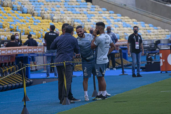 Santos Joueurs Dernier Entraînement Reconnaissance Terrain Pour Finale Des Libertadores — Photo
