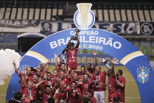 Spo Vila Nova Mästare Brasiliens Division Soccer League Januari 2021 — Stockfoto