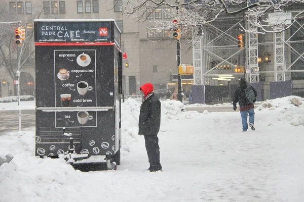 Νέα Υόρκη Χτύπημα Ένα Άλλο Snowfall Φεβρουαρίου 2021 Νέα Υόρκη — Φωτογραφία Αρχείου