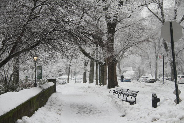 (NEW) New York hit with another Snowfall. February 7, 2021, New York, USA: Another snowfall takes over New York City leaving behind some snowflakes for kids to play and make snowmen at Central Park, causing few movements of people and traffic of ve