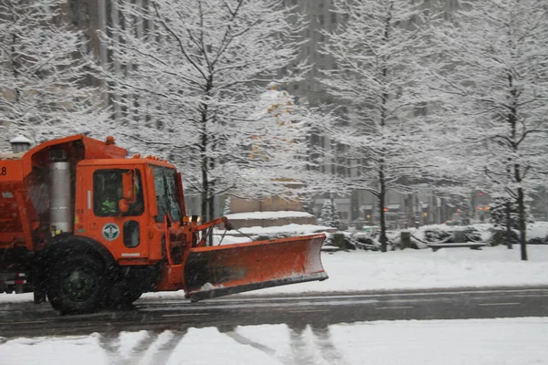 New New York Hit Another Snowfall February 2021 New York — Stock Photo, Image