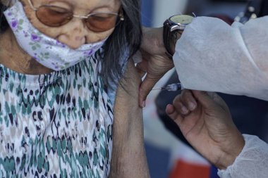 GuARULHOS, Sao Paulo - 11 Ocak 2020: bir salgın sırasında COVID 2019