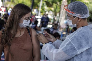 GuARULHOS, Sao Paulo - 11 Ocak 2020: bir salgın sırasında COVID 2019
