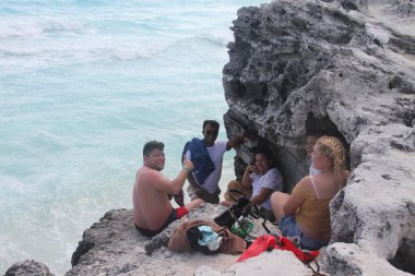 25 Ocak 2021: Cancun, Meksika: Güzel tropikal tatil beldesi Cancun, Meksika