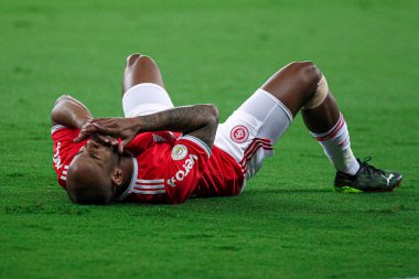 Flamengo - Brezilya 1. Lig Futbol Ligi 'nin biseksüel şampiyonu. 25 Şubat 2021, Sao Paulo, Brezilya: Flamengo takımı Sao Paulo 'daki Morumbi Stadyumu' nda Sao Paulo futbol takımına karşı oynadığı B-Championship maçını kutluyor. 