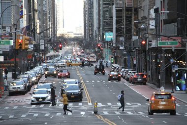 New York Şehri yavaş yavaş normale dönüyor. 7 Mart 2021, New York, ABD: COVID-19 salgınından sonra New York şehri yavaş yavaş normale dönüyor