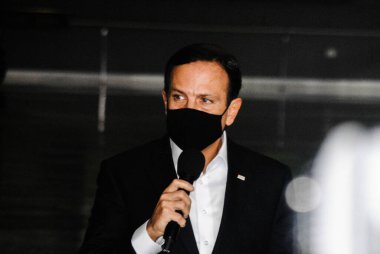 COVID-19 ile savaşmak için Sao Paulos Kısıtlayıcı Tedbirler. 11 Mart 2021, Sao Paulo, Brezilya: Sao Paulo Valisi Joao Doria, Covid-19 ile mücadele etme planının acil bir safhasının uygulandığını duyurdu.,