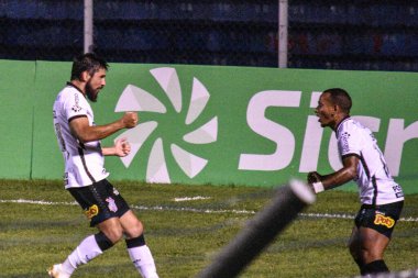 Paulista Şampiyonluk Serisi A: Sao Caetano Corinthians 'a karşı. 14 Mart 2021, Sao Paulo, Brezilya: Sao Caetano ve Corinthians arasındaki futbol maçı, Paulista Şampiyonası serisinin 4. turu için geçerlidir.