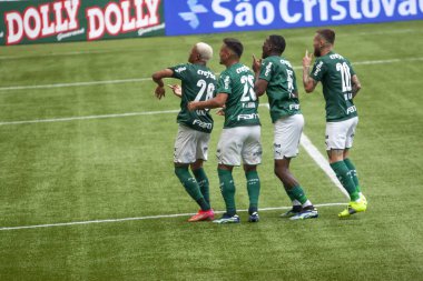 Paulista Şampiyonluk Serisi A: Sao Caetano Corinthians 'a karşı. 14 Mart 2021, Sao Paulo, Brezilya: Sao Caetano ve Corinthians arasındaki futbol maçı, Paulista Şampiyonası serisinin 4. turu için geçerlidir.