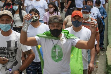 Joao Doria 'nın önünde protesto. 15 Mart 2021, Sao Paulo, Brezilya: Bir grup tüccar Avenida Sao Luiz ve Viaduto Jacarei boyunca yürüdü 