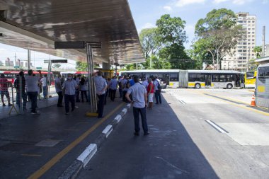 Sao Paulo (SP), 24 / 03 / 2021 Otobüs ve Sao Paulo, Brasil 'in toplu taşımacılığı